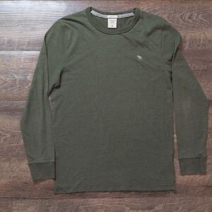 Abercrombie And Fitch Green Long Sleeve Muscle Tee